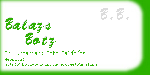 balazs botz business card